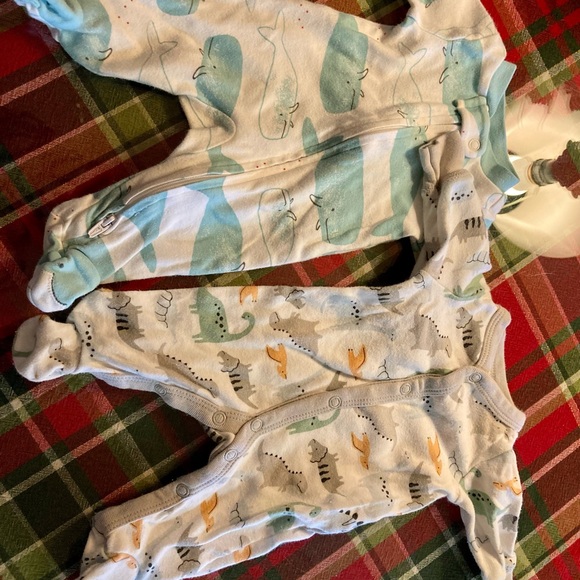 Child of Mine Boys Footed Pajamas Preemie 2 piece - Picture 1 of 11